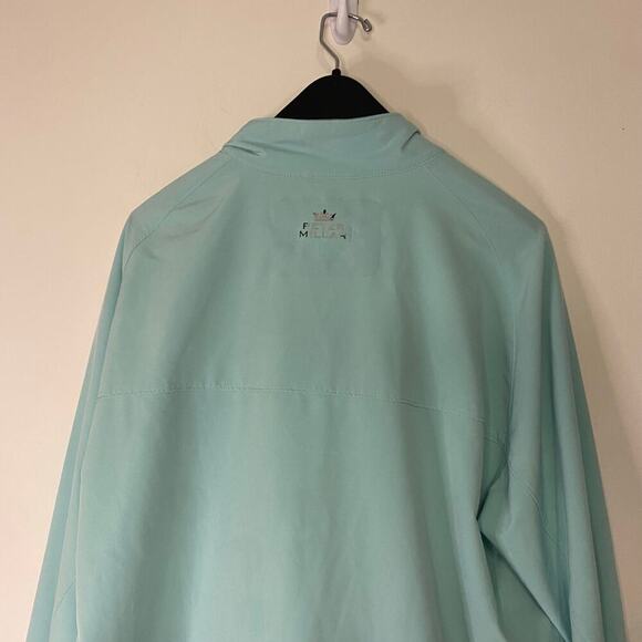 Mens Peter Millar Crown Sports Teal Full Zip Lightweight Golf Jacket Large - Picture 12 of 16